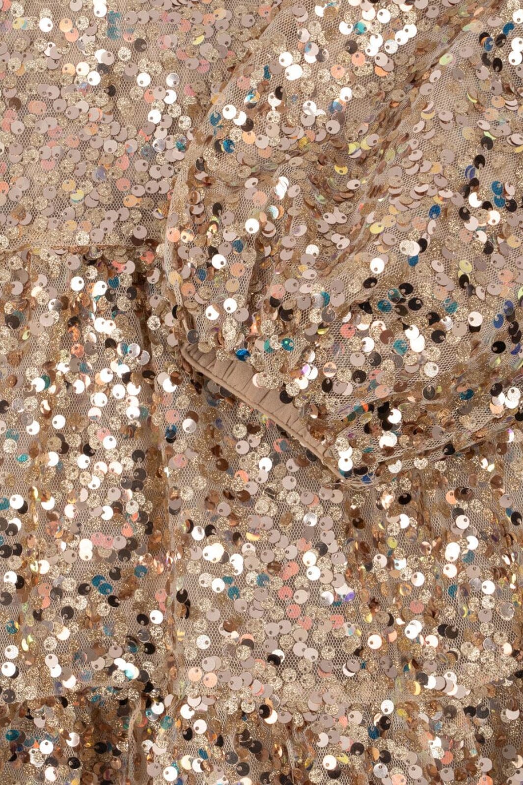 Konges Sløjd - Lila Sequins Bow Dress Ks103858 - Gold Glitter