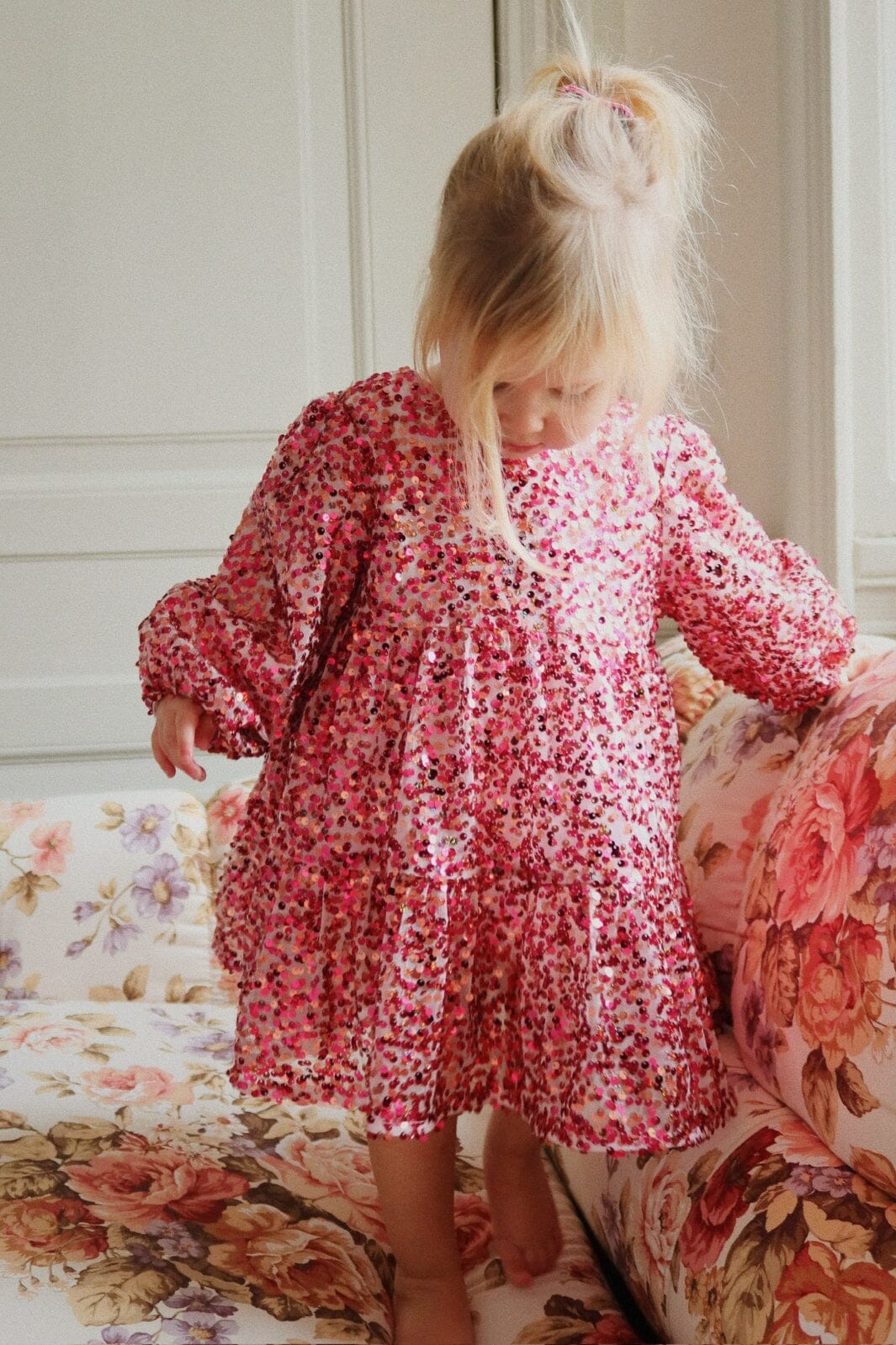 Konges Sløjd - Lila Sequins Bow Dress Ks103858 - Sparkling Sangria