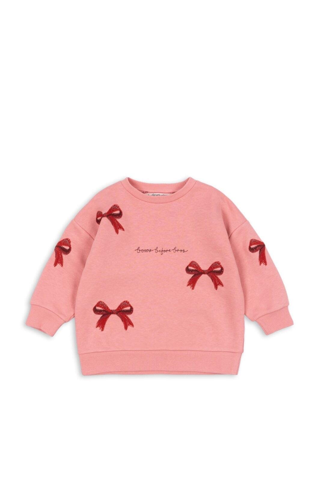 Konges Sløjd - Lou Bow Sweat Shirt Ocs Ks104343 - Strawberry Ice Sweatshirts