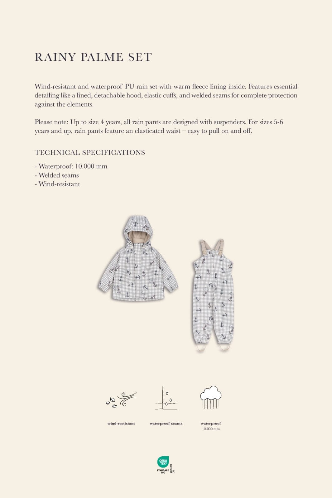 Konges Sløjd - Rainy Palme Set Ks103530 - Sailor Check