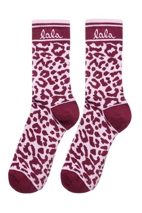 Lala Berlin - Socks Sanira 10022262 - Burgundy Leo Sokker
