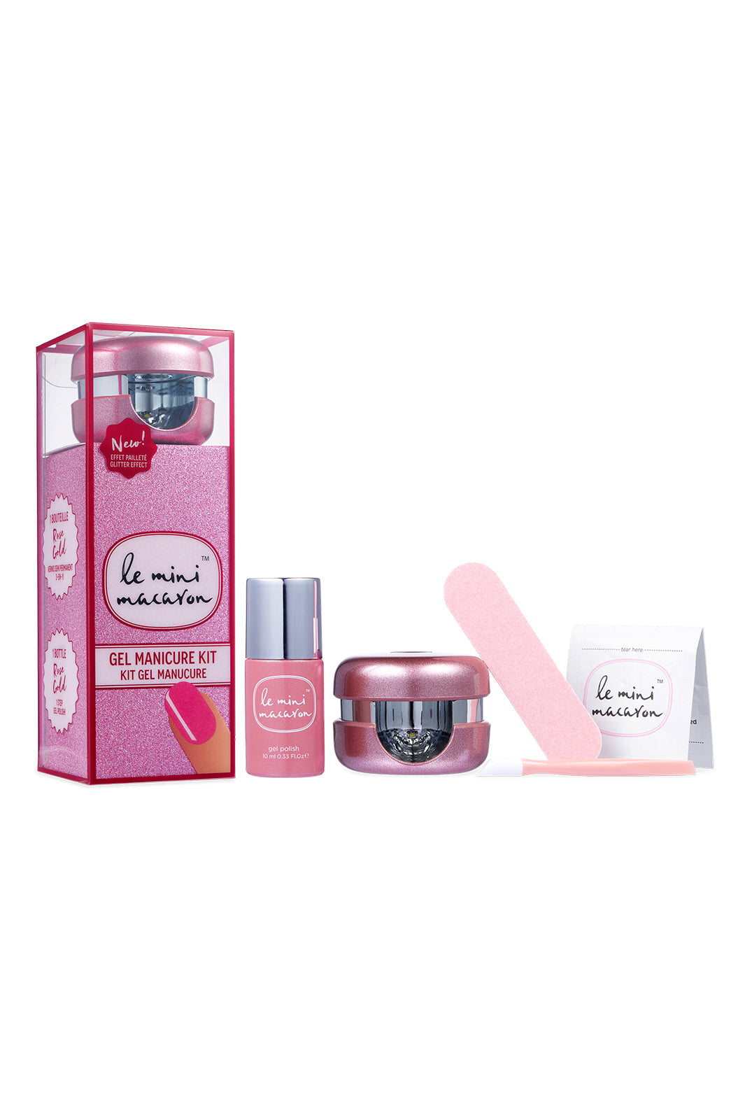 Le Mini Macaron - Gel Manicure Kit - Rose Gold Neglelak