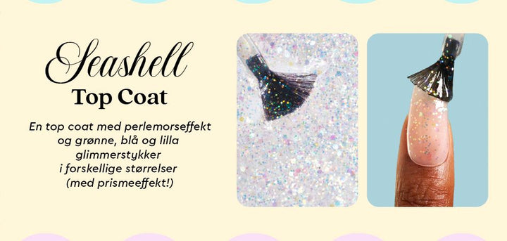 Le Mini Macaron - Single Gel Top Coat TOP004 - Seashell Negle ting