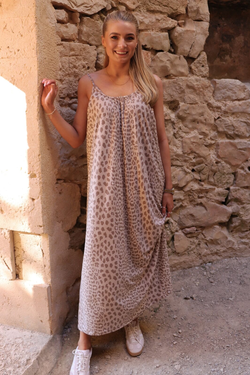 Liberte - Alma-Long-Strap-Dress 9579 - Desert Lux Leo