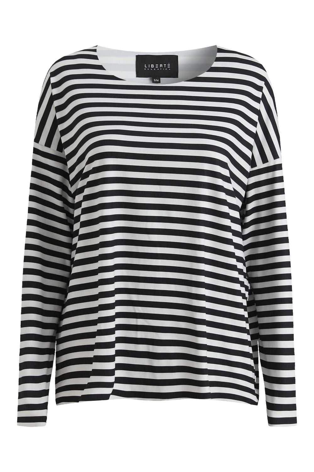 Liberte - Alma-Ls-Top - Black Creme Stripe