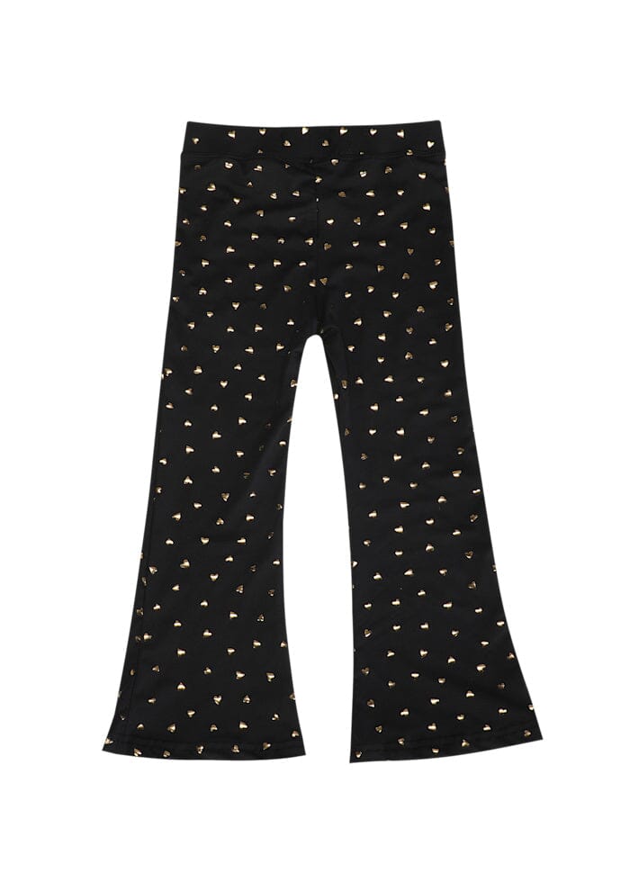 Liberte Ami - Alma-Flair-Pants-Kids 22149 - Black Gold Heart Bukser