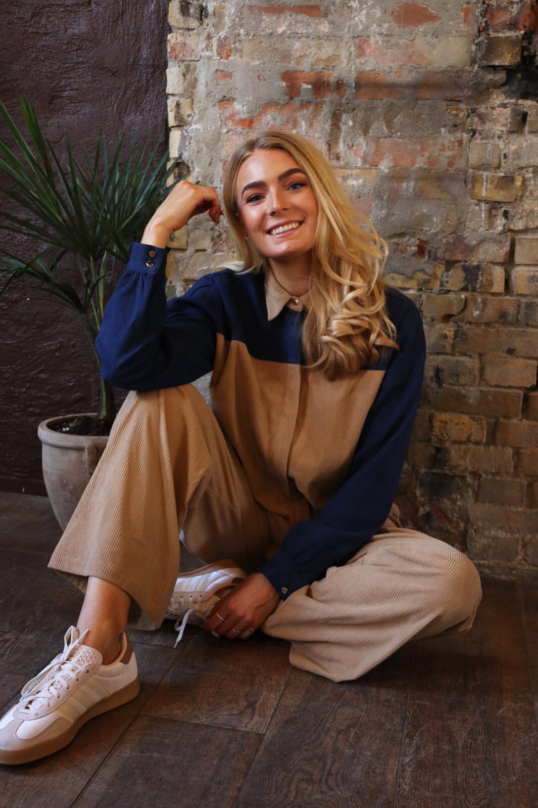 Liberte - Corduroy Wide Pants 22303 - Sand