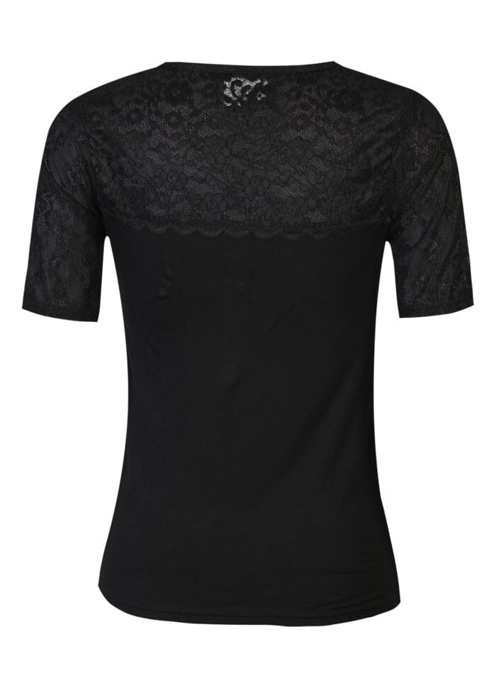 Liberte - Lisa Ss Lace Blouse 2 22276 - Black Bluser