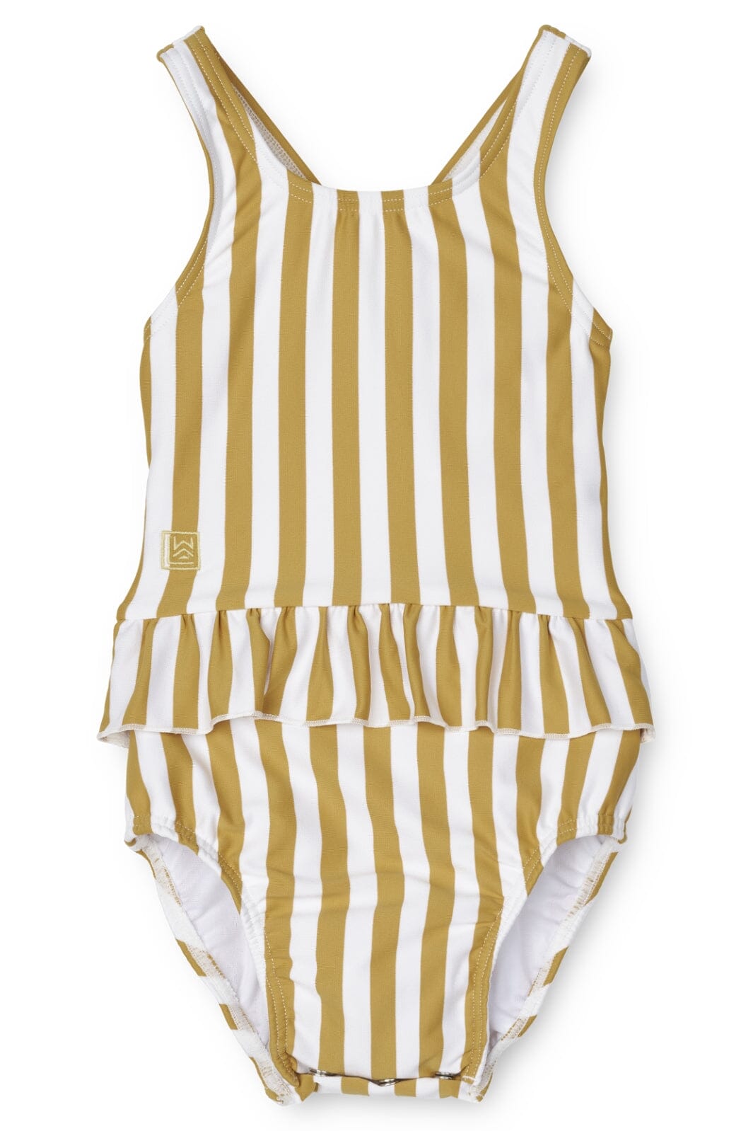 Liewood - Amina Baby Printed Swimsuit - Stripe Yellow Mellow / White Badedragter