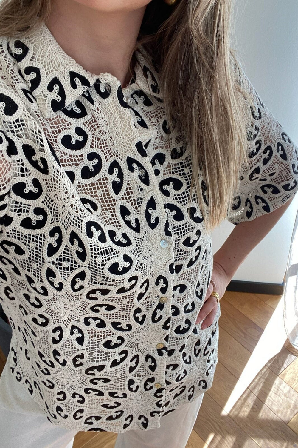 Love & Divine - Love1092 - 112 Cream/Black Skjorter