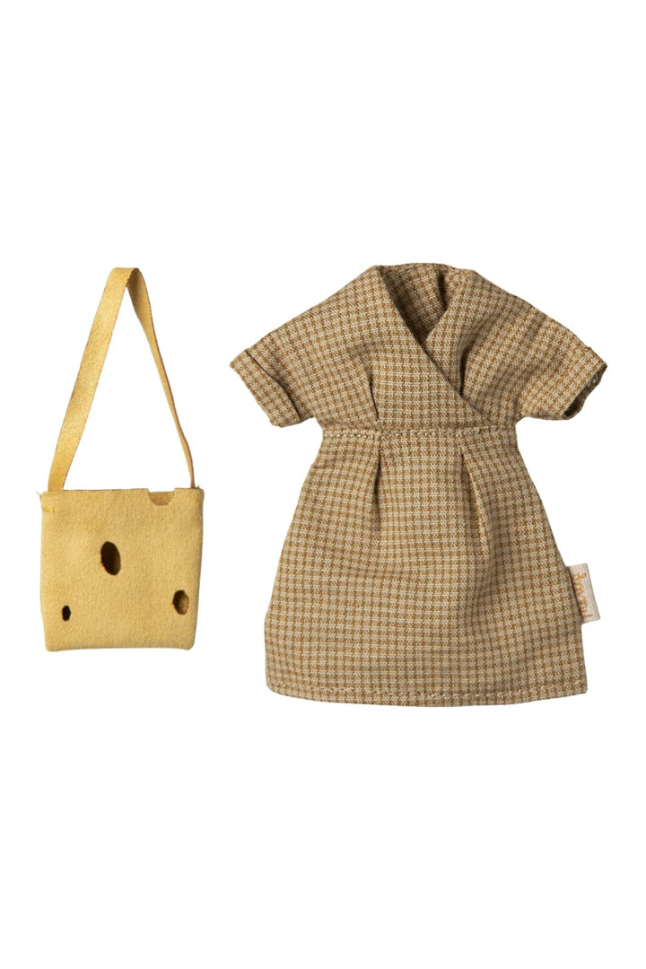 Maileg - Kjole Og Taske, Mor Mus - Mum/Dad Mouse Legetøj