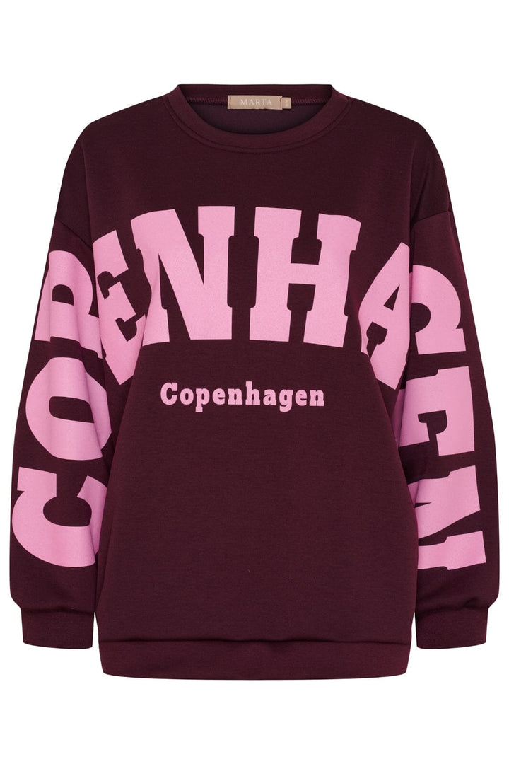 Marta Du Chateau - Mdchibiscus Sweatshirt 22659 - Bordeaux Sweatshirts