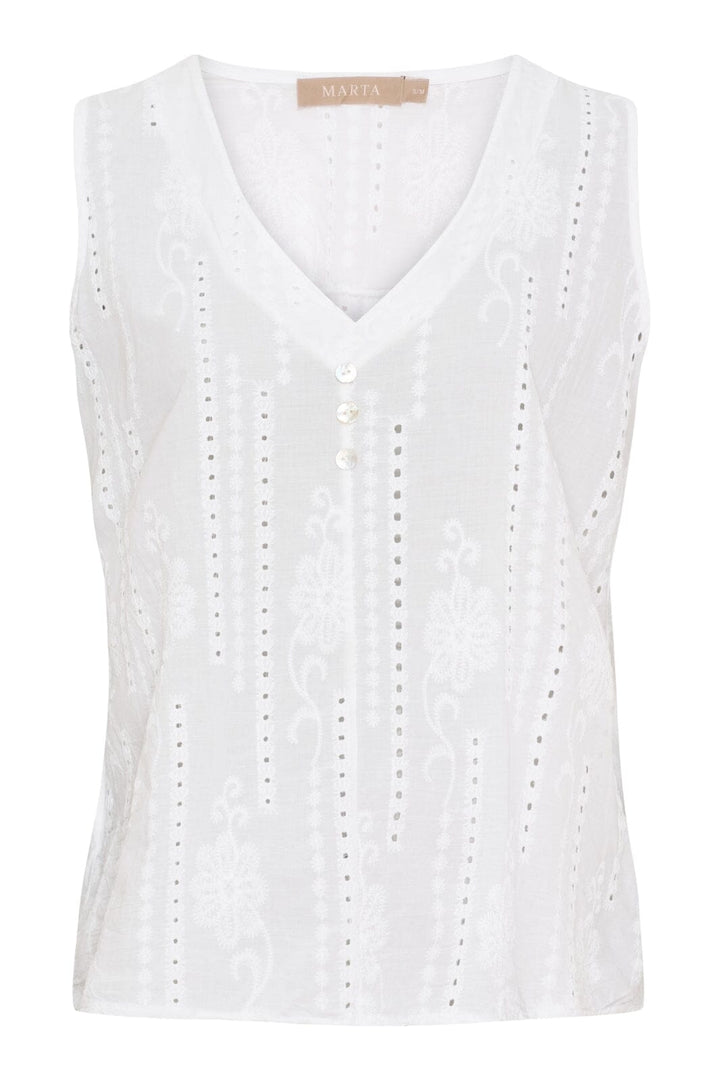 Marta Du Chateau - Mdcperla Top 6261 - White Toppe