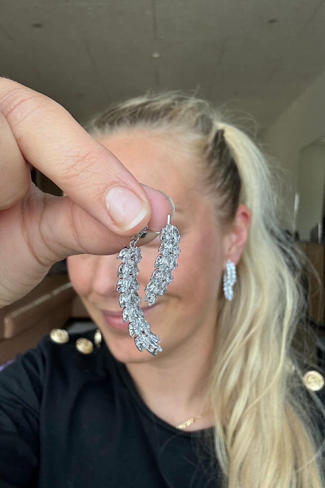 Mellow Moon - 2delt Øreringe - Forsølvet Øreringe