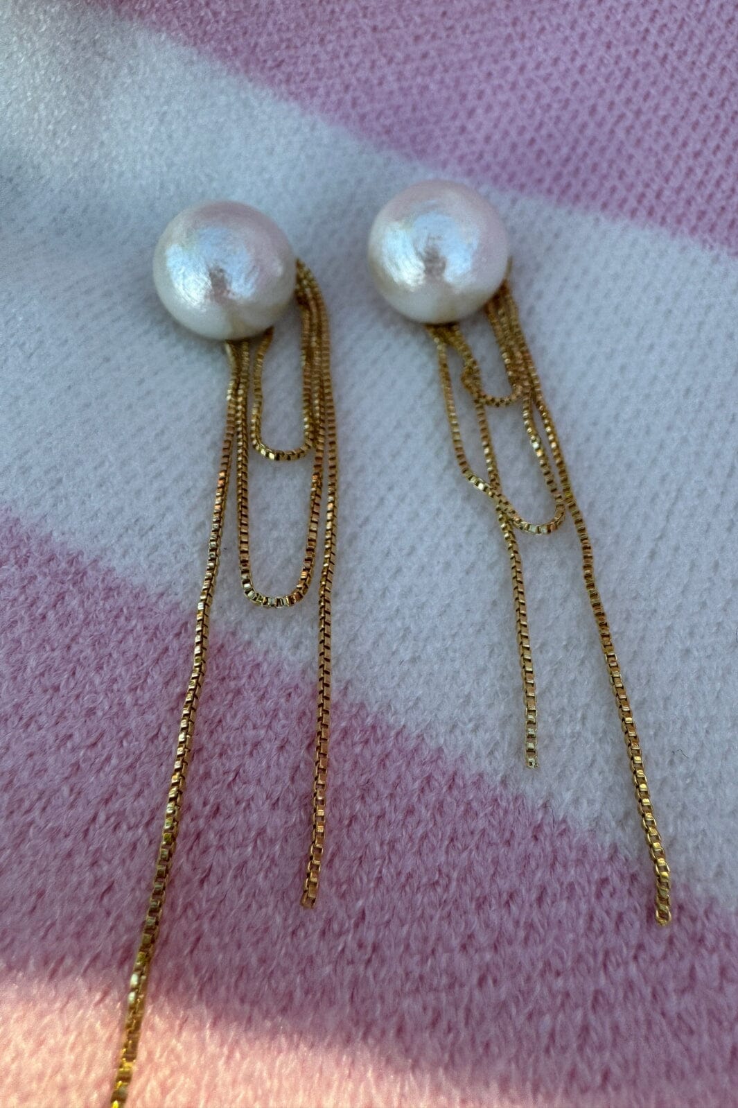 Mellow Moon - Alma Pearl Earring 191BO56 - Forgyldt Øreringe