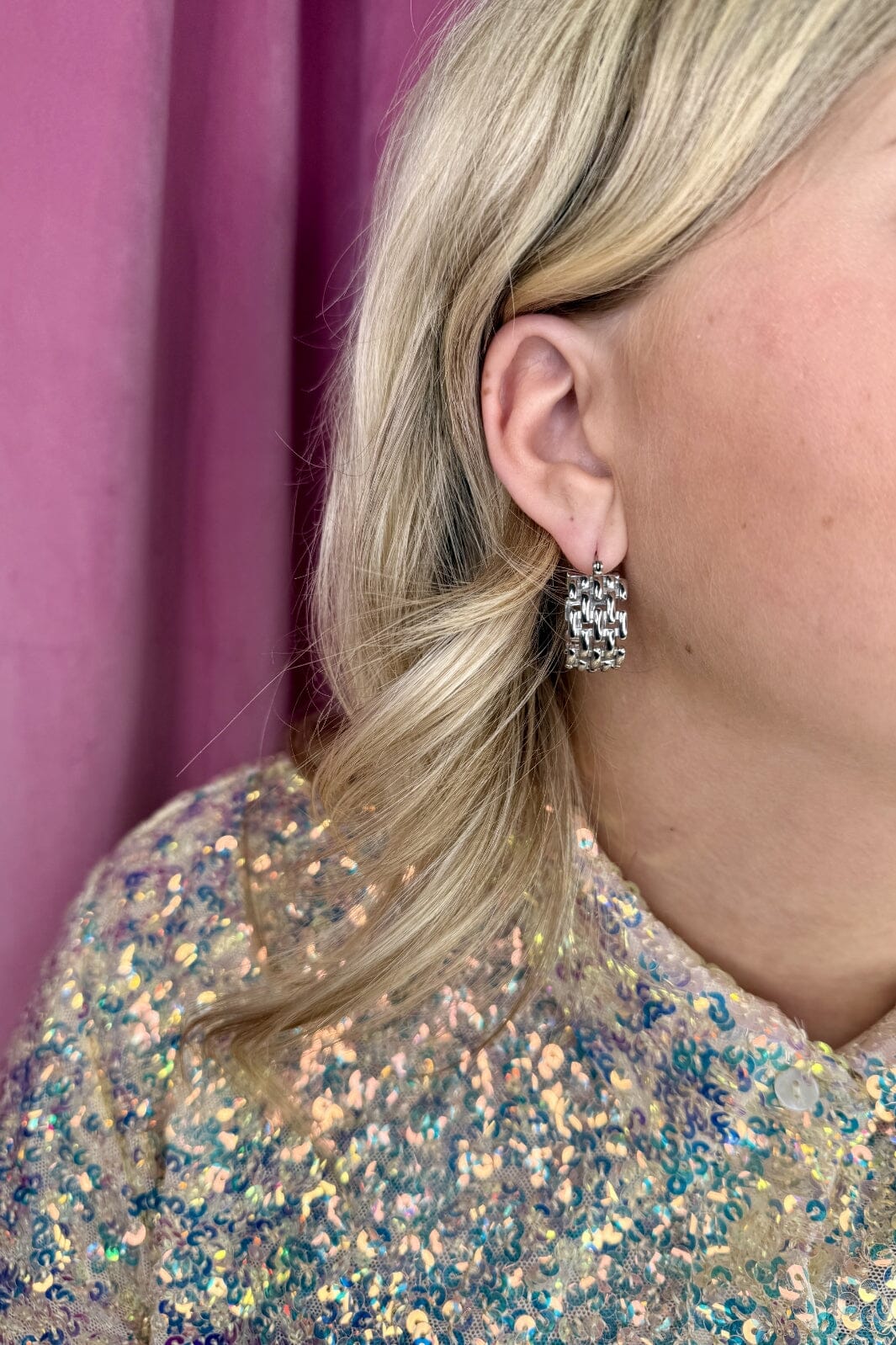 Mellow Moon - Corinne Hoop Øreringe BS1307E0500 - Forsølvet Øreringe