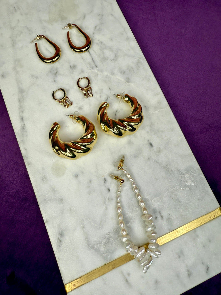 Mellow Moon - Hyacint Earring - Forgyldt Øreringe
