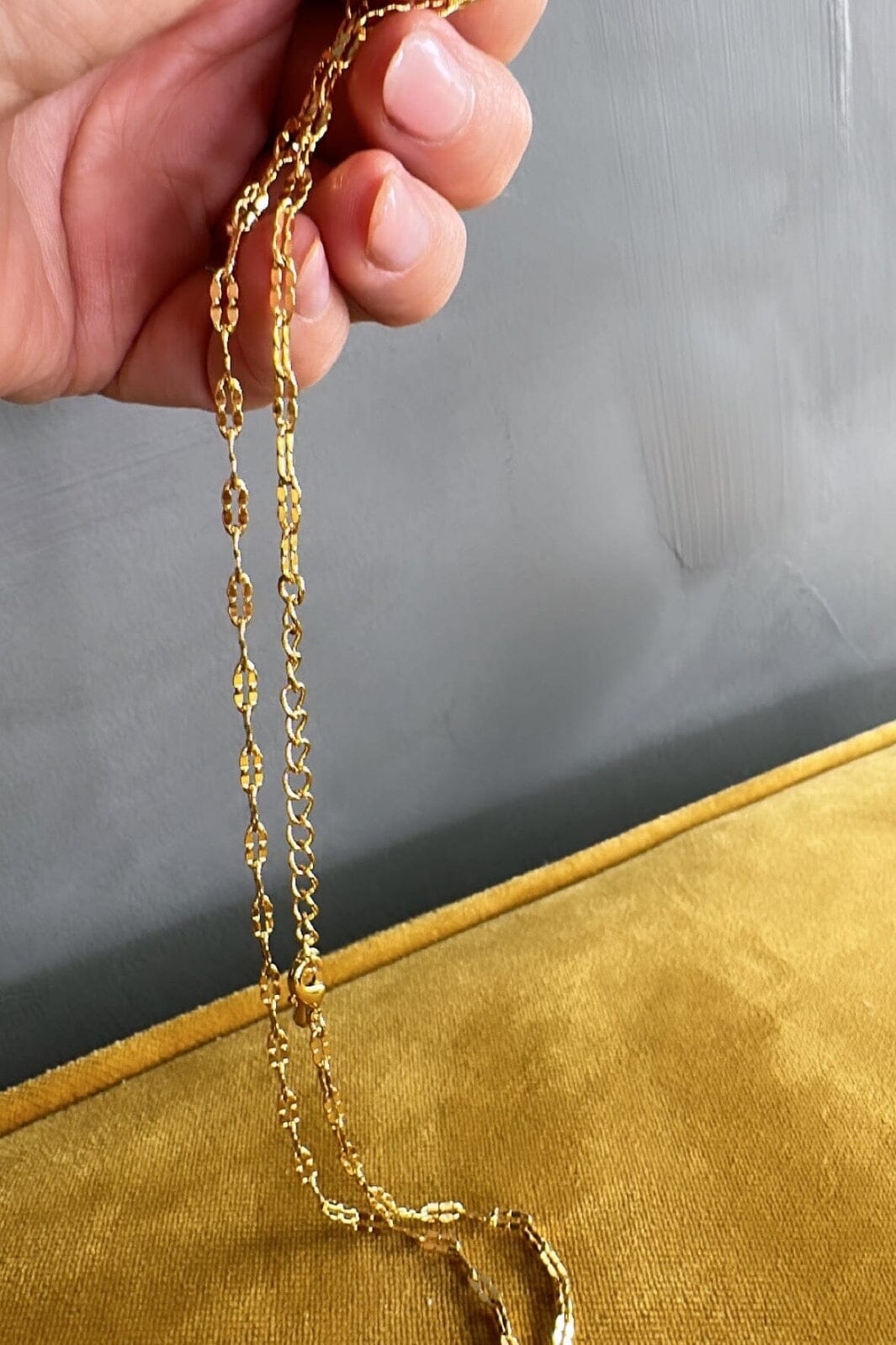 Mellow Moon - Link Chain Little Necklace - Forgyldt Halskæder