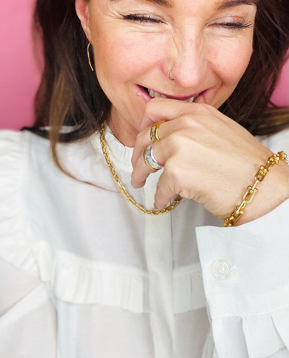 Mellow Moon - Link Necklace - Forgyldt Halskæder