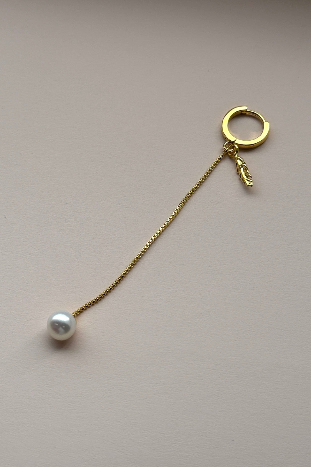 Mellow Moon - Ørering - Pearl & Feather Kreol - (1 stk) Øreringe