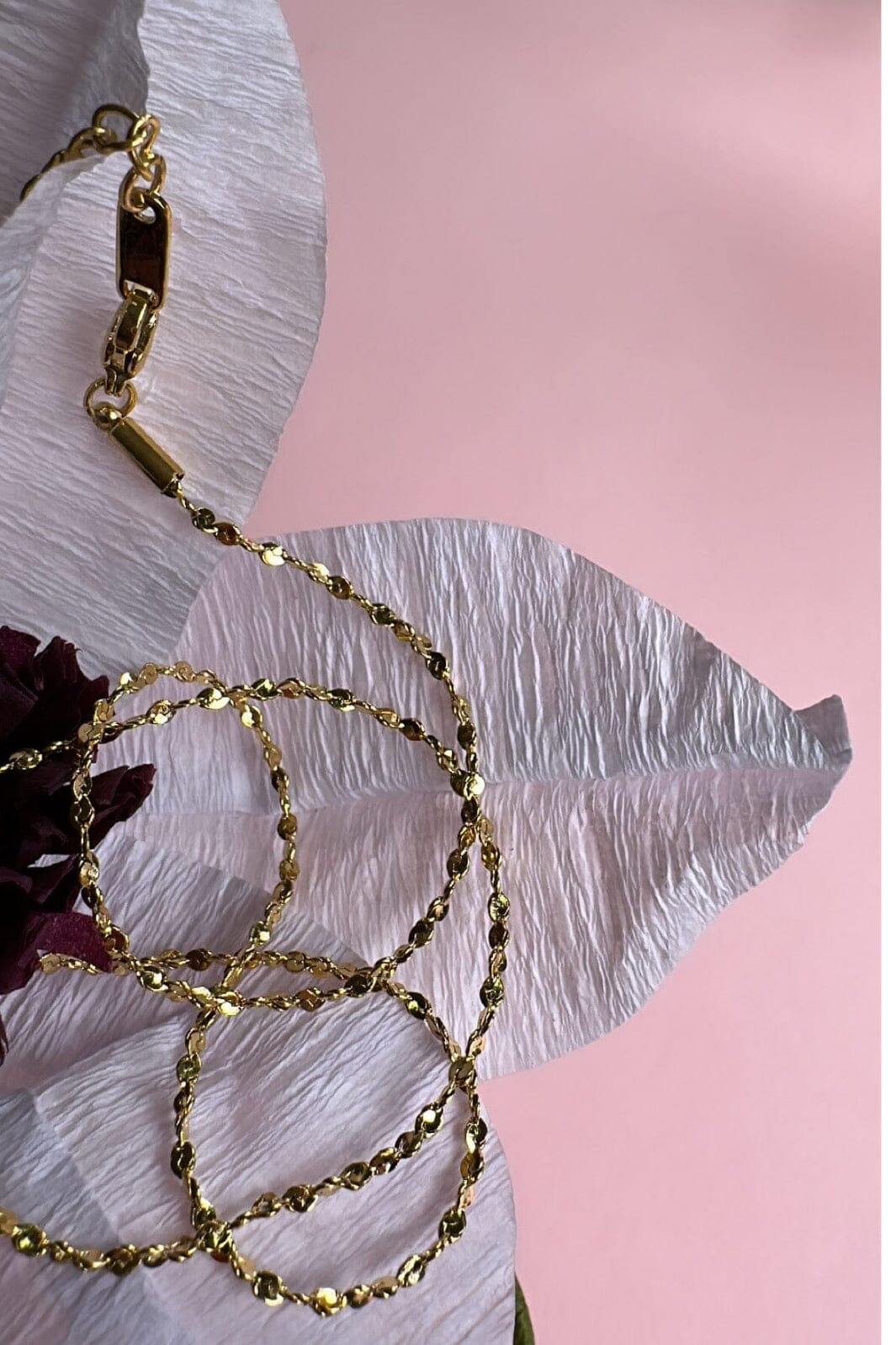 Mellow Moon - Twisted Ball Necklace - Forgyldt Halskæder
