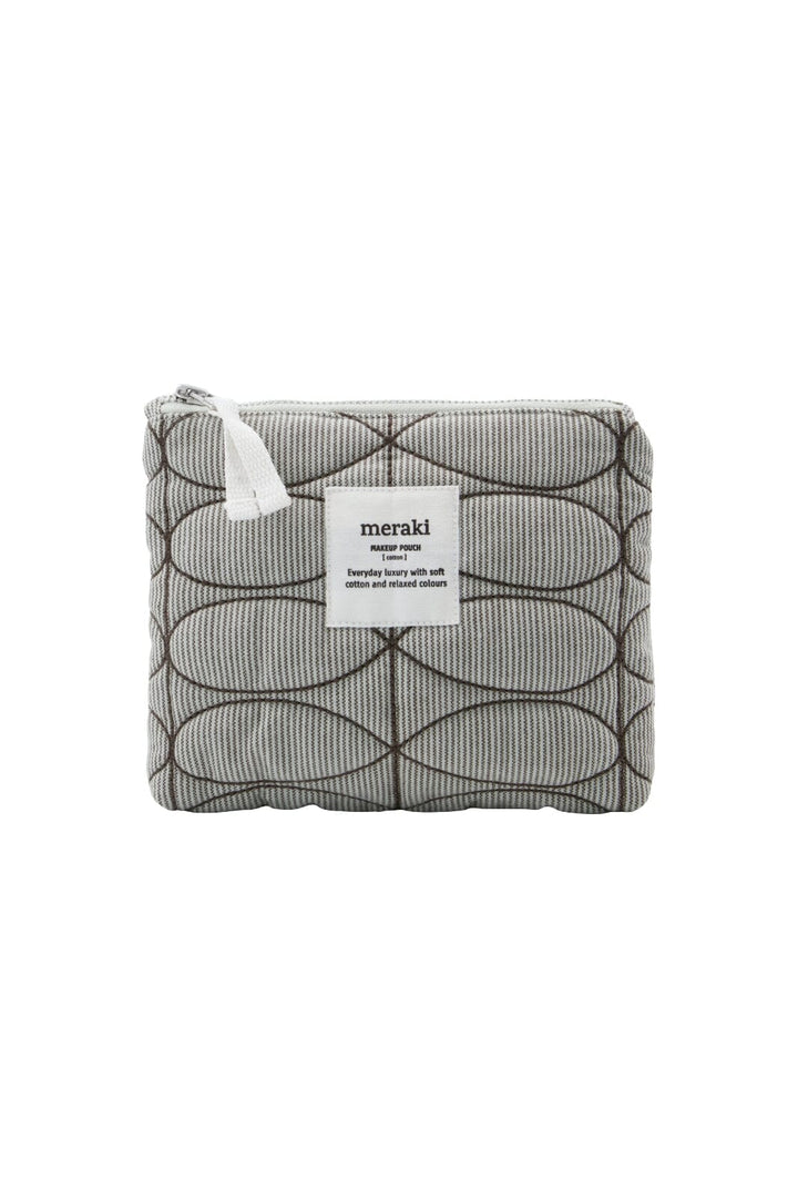 Meraki - Makeup pung, Mentha, Lys grå/armygrøn - l: 19 cm, w: 2,5 cm, h: 14 cm Toilettasker