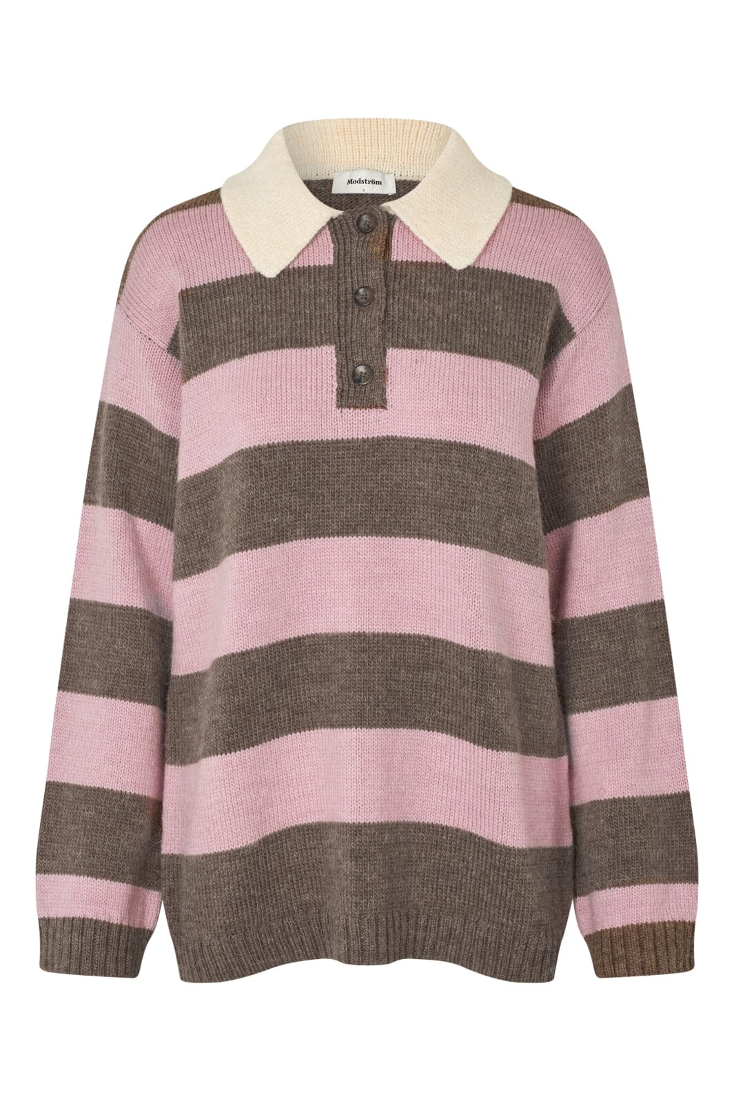 Modström - Pelhammd Stripe Polo 58613 - 12038 - Lilac Chocolate Stripe