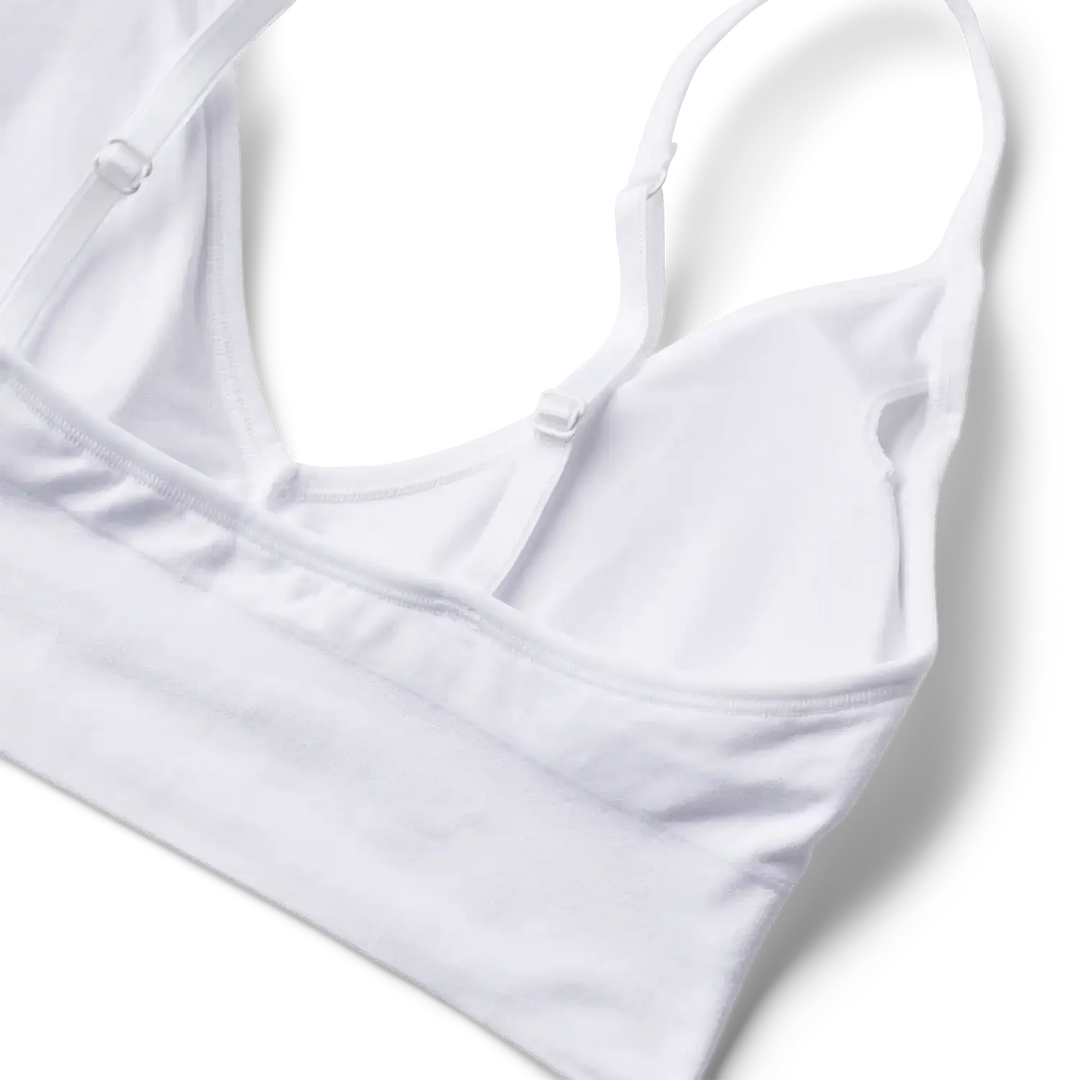 Molly&My Wardrobe - Luise Bra Top Narrow Strap W. Padding - White BH