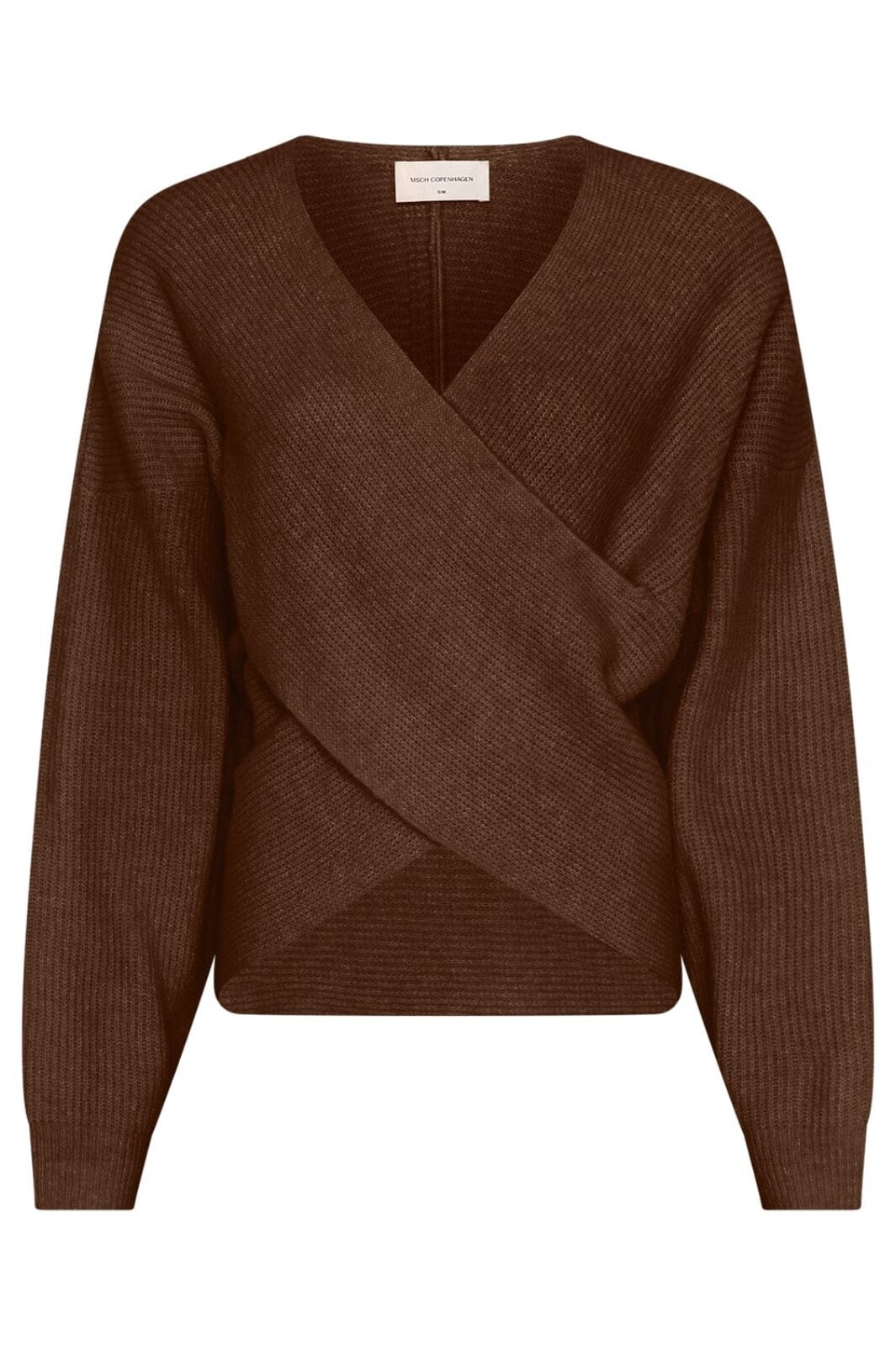 Moss Copenhagen - Mschzinelle Hope Wrap Pullover 18469 - Slate Black Mel