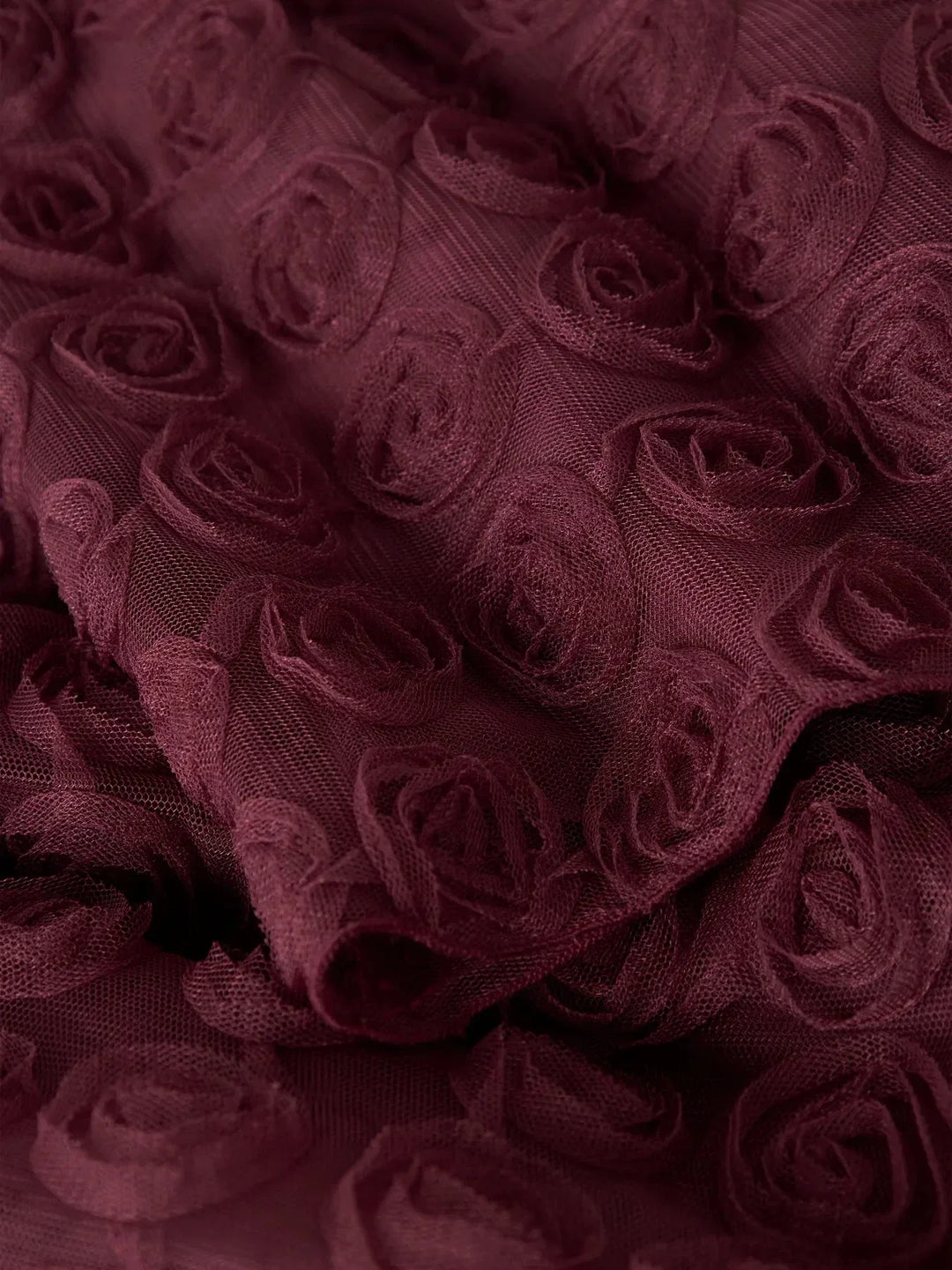 Name It - Nmfsykia Tulle Ls Dress - 4888968 Burgundy Kjoler