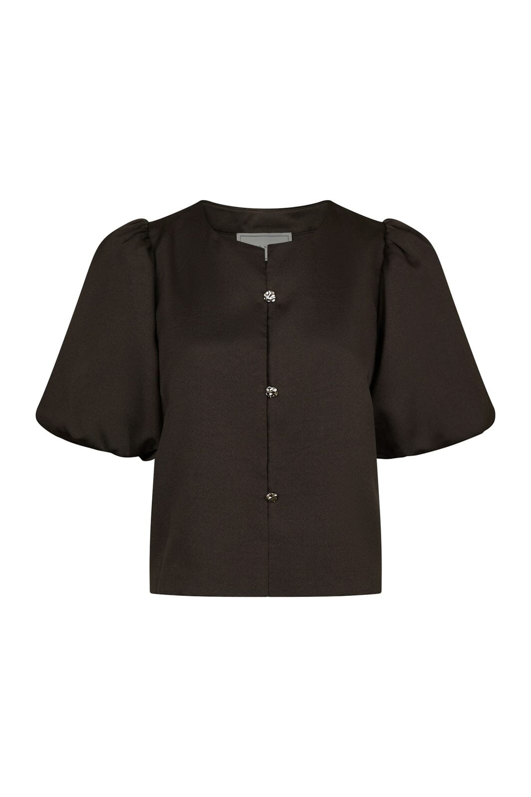 Neo Noir - Aisa Dull Satin Blouse 164658 - 210 - Brown