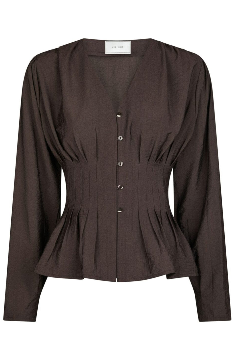 Neo Noir - Alsie Blouse 166655 - 676 - Dark Brown