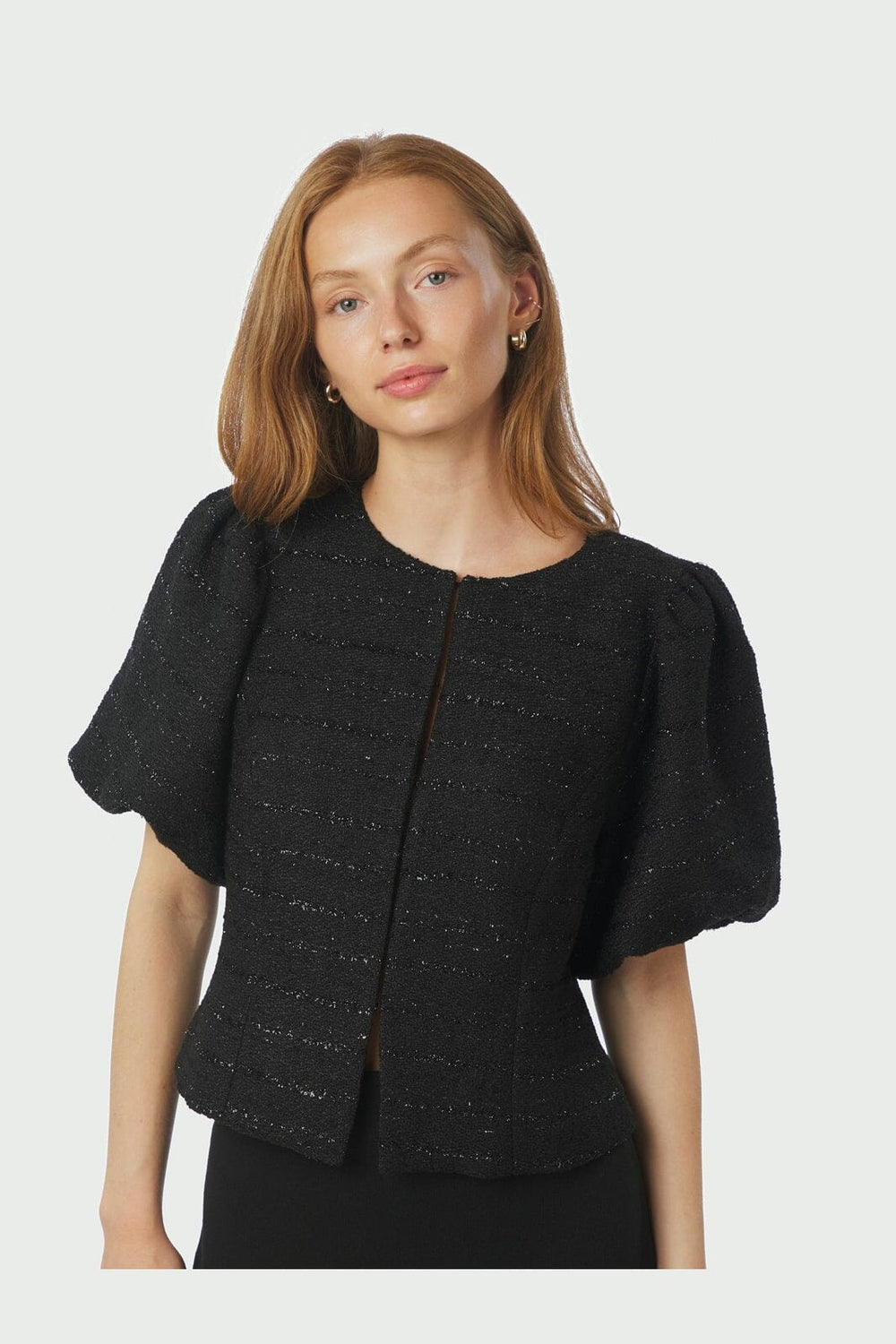 Neo Noir - Anela Boucle Blouse 166958 - 100 - Black