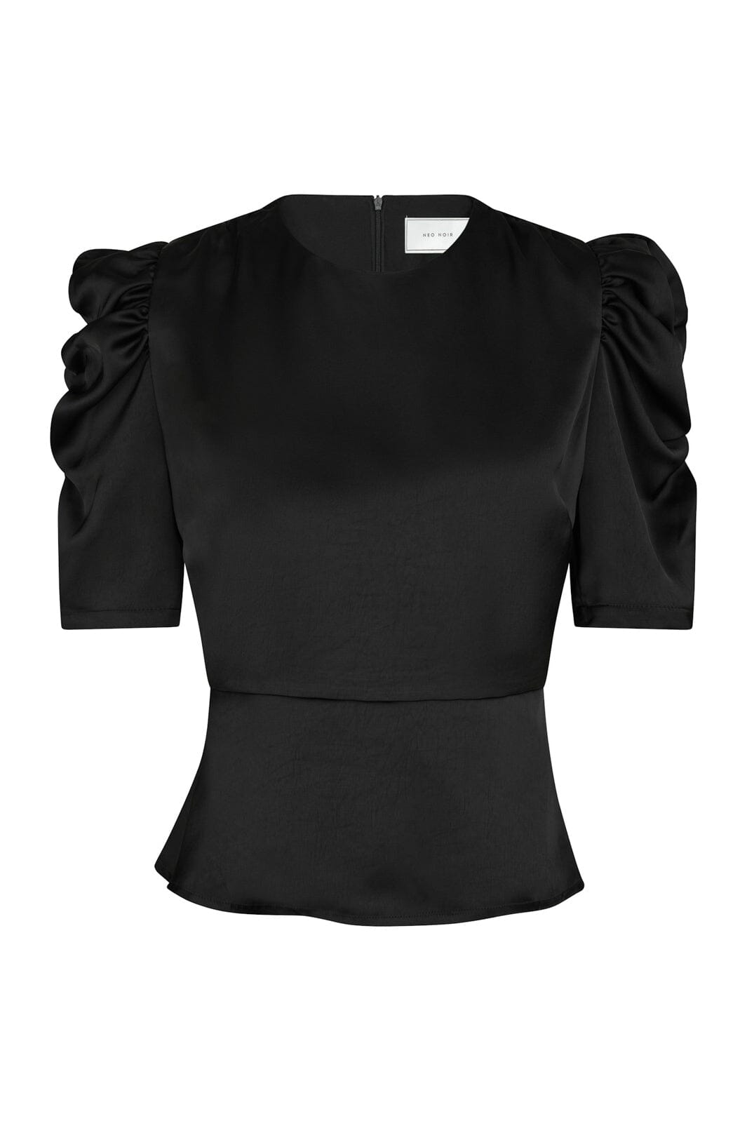 Neo Noir - Benua Heavy Sateen Blouse 167069 - 100 - Black