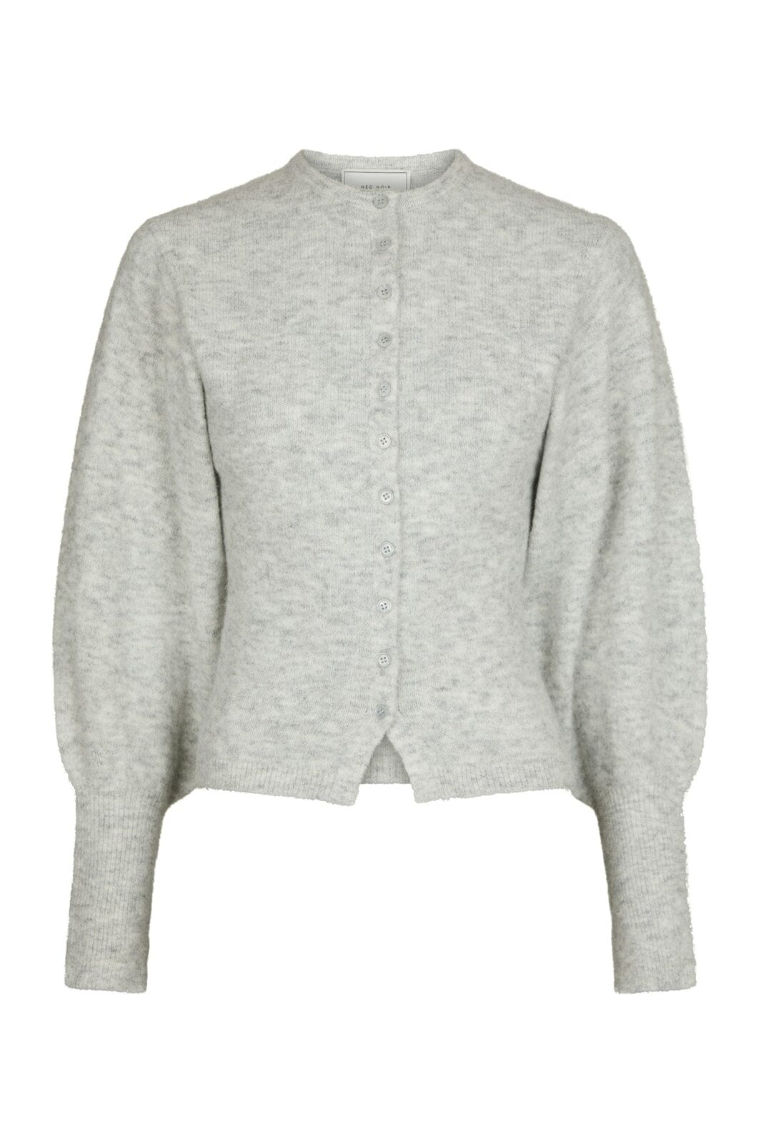 Neo Noir - Briano Soft Knit Cardigan 167196 - 103 - Light Grey Melange