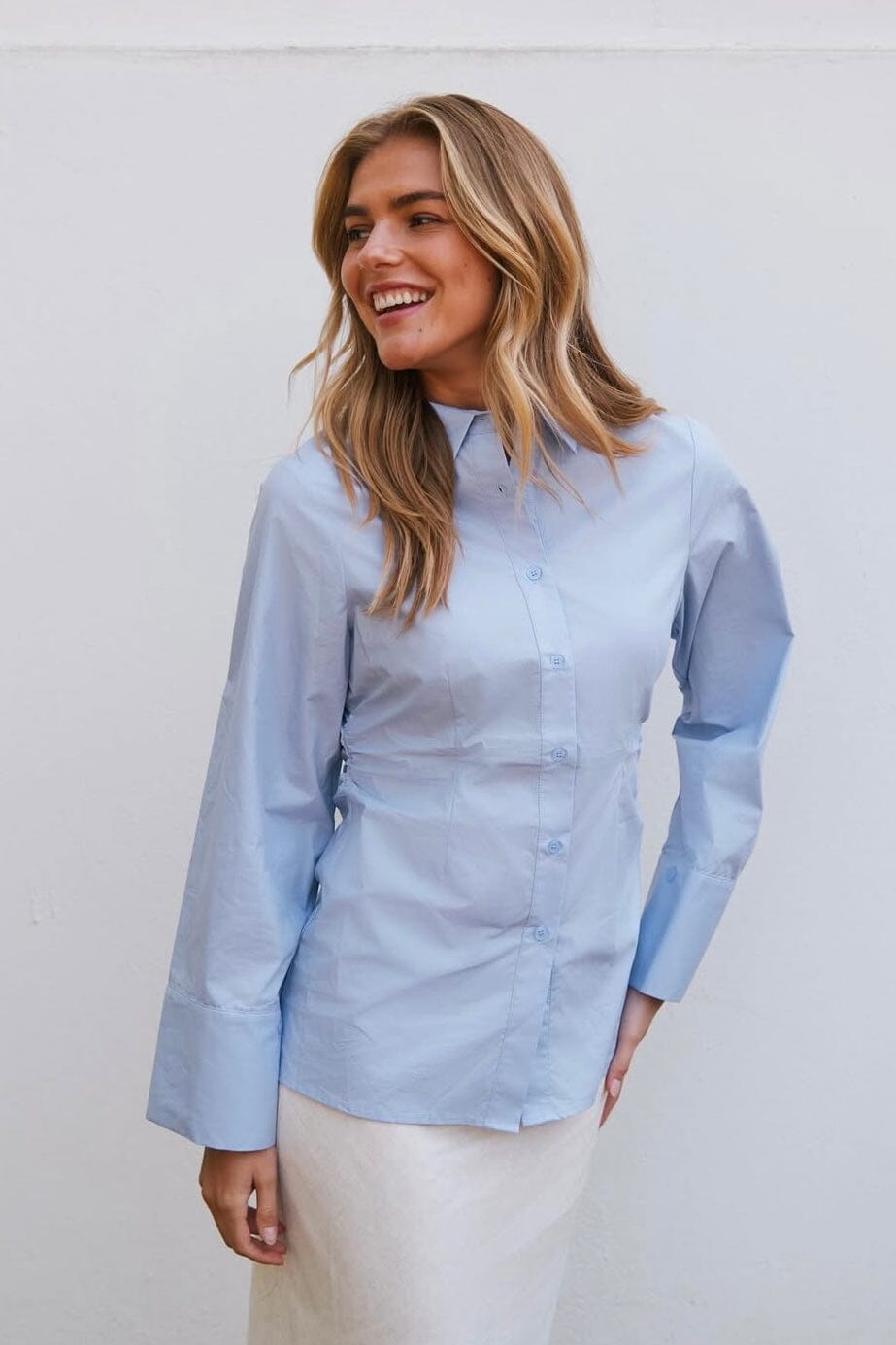 Neo Noir - Caroli Poplin Shirt 165894 - 145 - Light Blue Skjorter