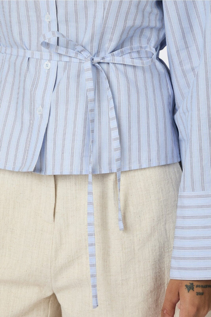 Neo Noir - Clarida Stripe Shirt 164934 - 145 - Light Blue