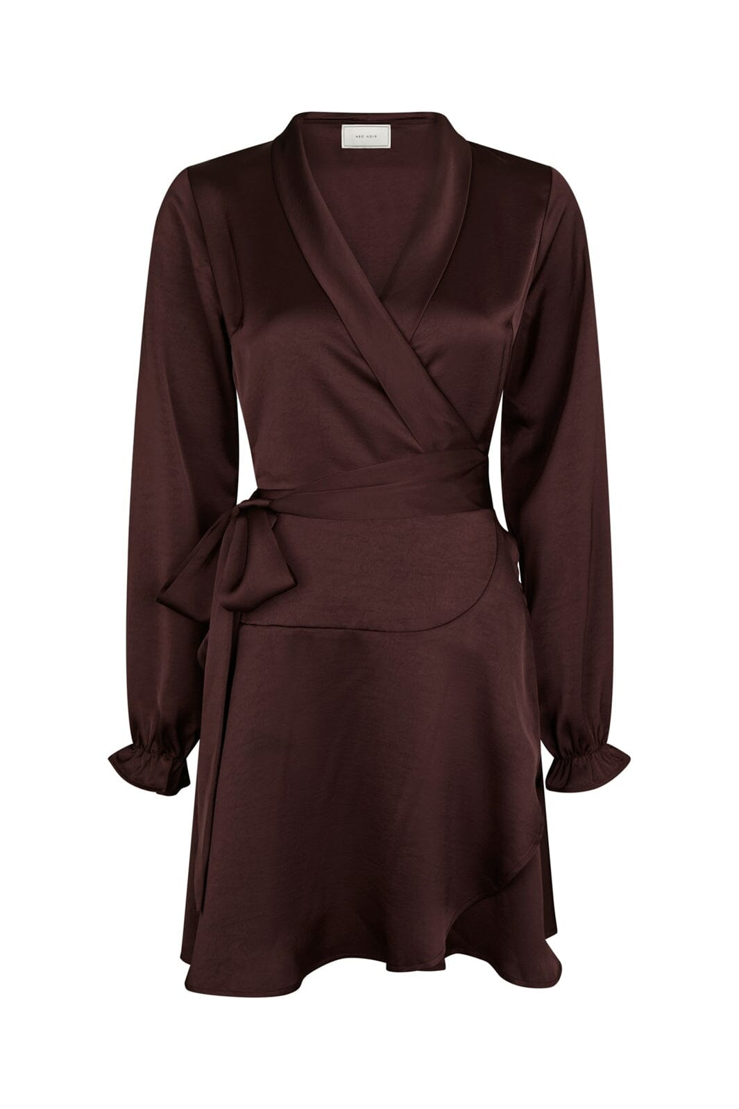 Neo Noir - Colbie Heavy Sateen Dress 166483 - 174 - Burgundy