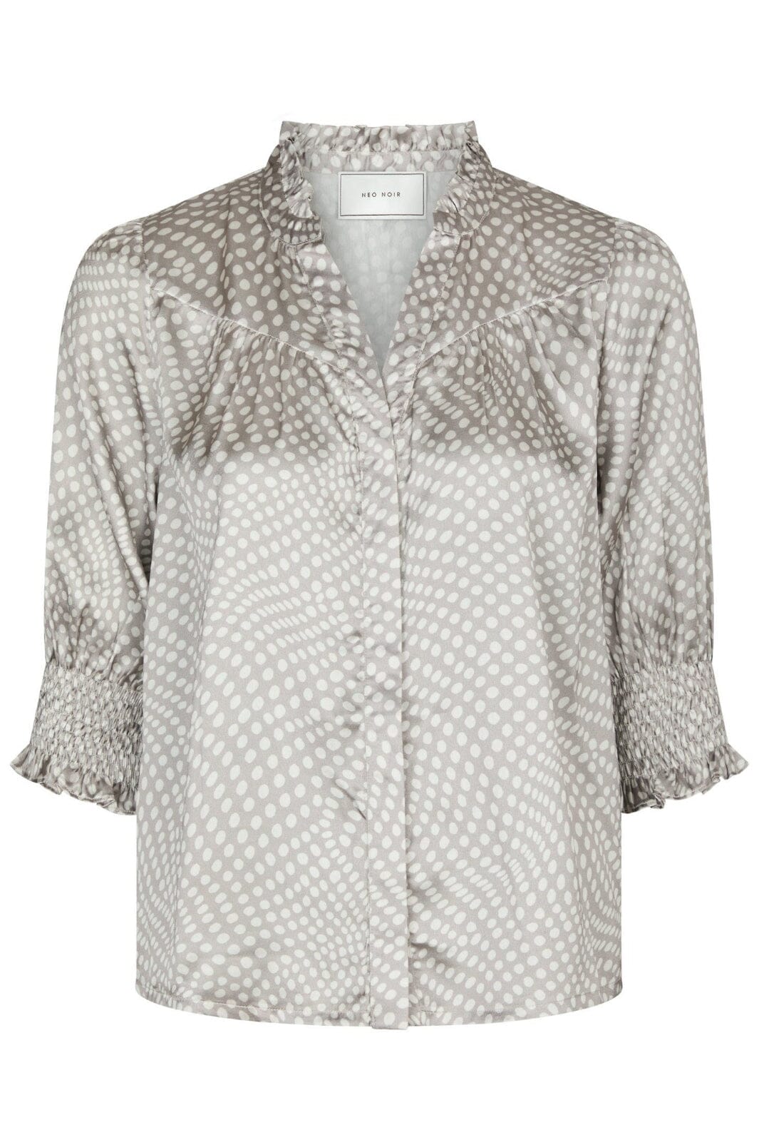 Neo Noir - Diana Vibrant Dot Blouse 163423 - 661 - Light Taupe