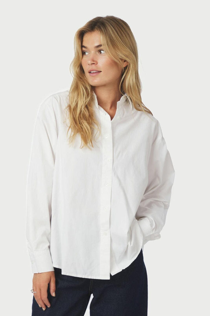 Neo Noir - Dita Poplin Shirt 166159 - 120 - White Skjorter