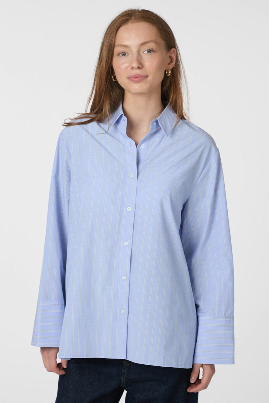 Neo Noir - Dita Twin Stripe Shirt 166500 - 145 - Light Blue