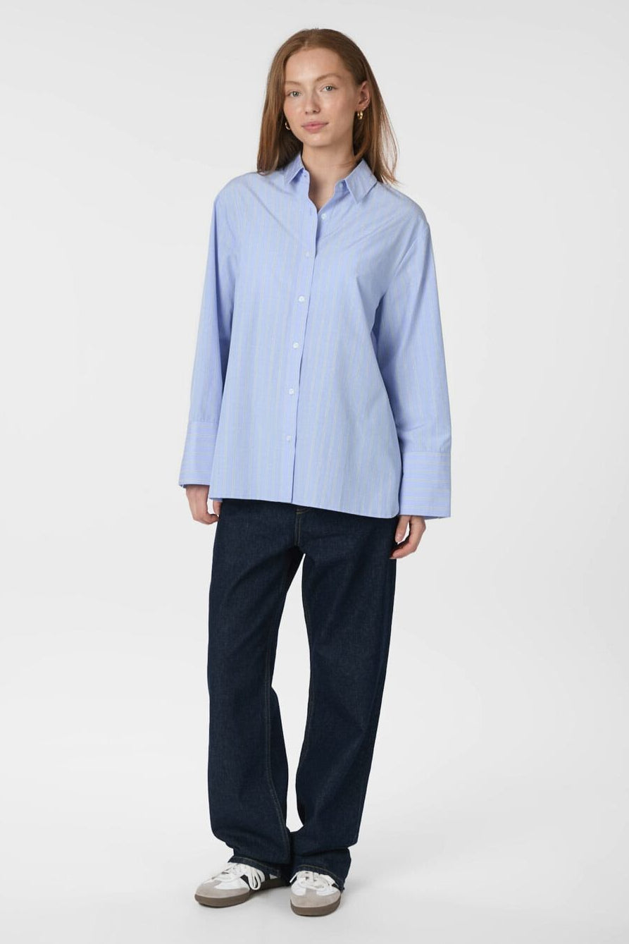Neo Noir - Dita Twin Stripe Shirt 166500 - 145 - Light Blue