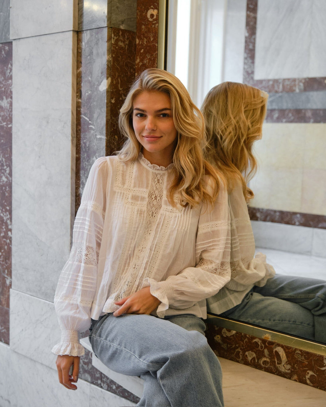 Neo Noir - Ebba S Voile Blouse 163142 - 120 - White Bluser