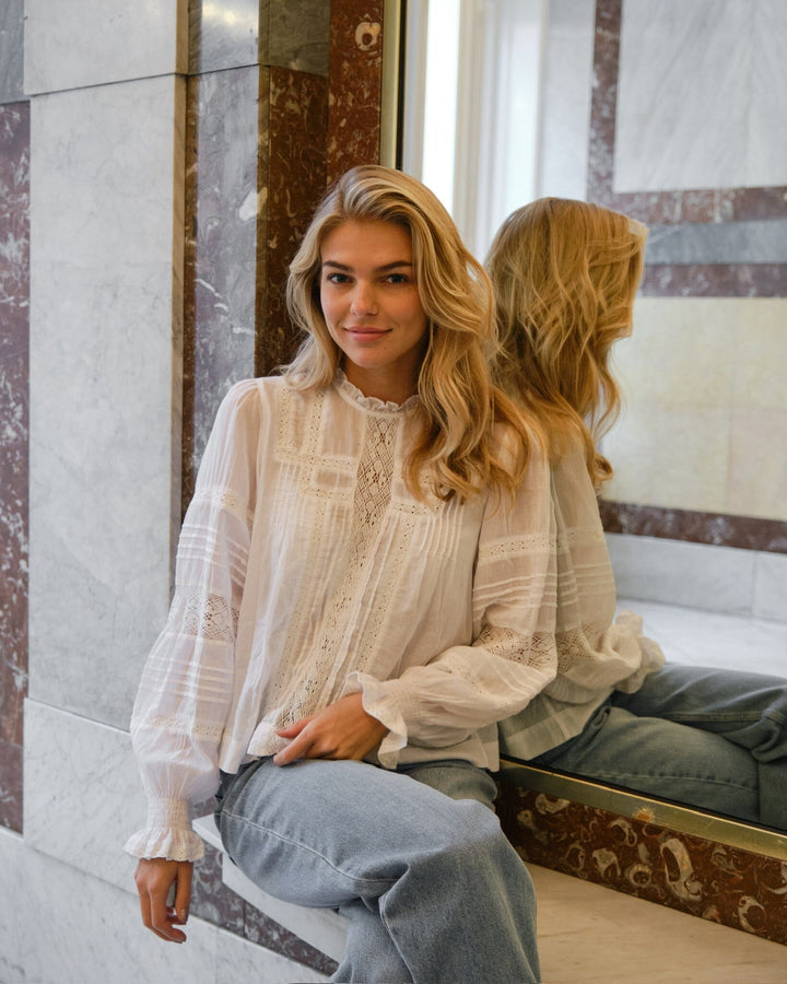 Neo Noir - Ebba S Voile Blouse 163142 - 120 - White Bluser