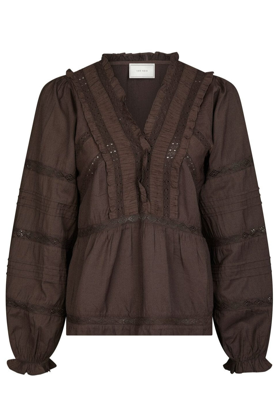 Neo Noir - Elfie Blouse 166694 - 676 - Dark Brown