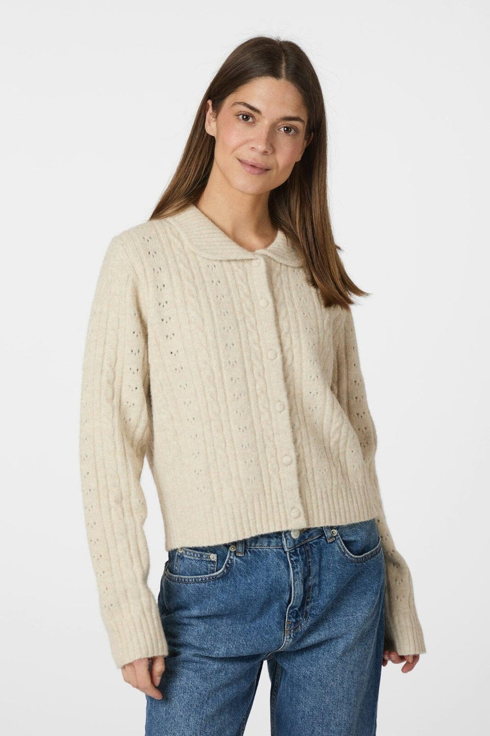 Neo Noir - Emelie Knit Cardigan 164921 - 124 - Ivory