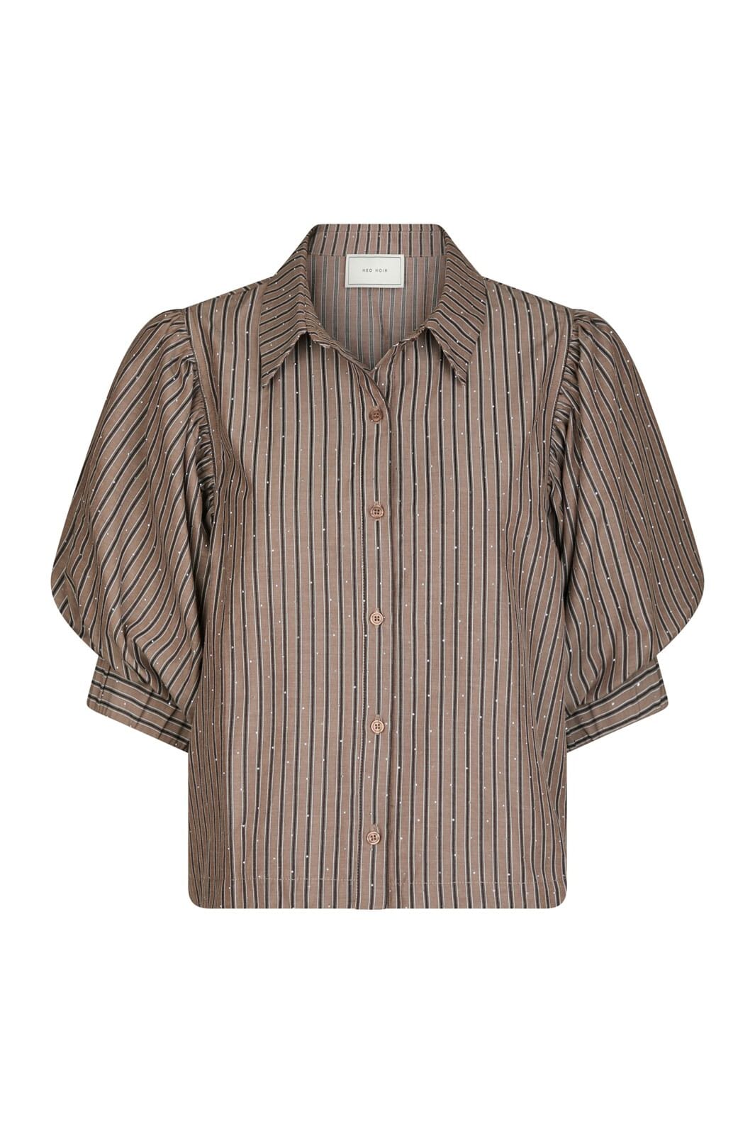 Neo Noir - Etta Soft Stripe Stone Shirt 166416 - 210 - Brown