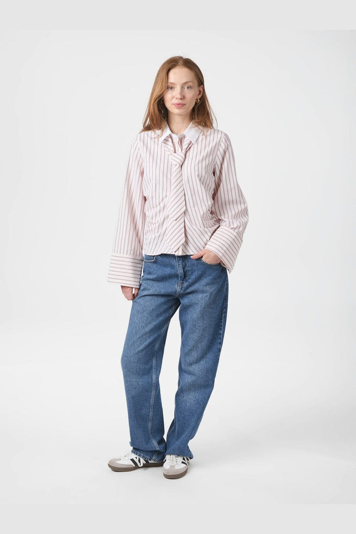 Neo Noir - Francesca Stripe Shirt 165981 - 165 - Rose