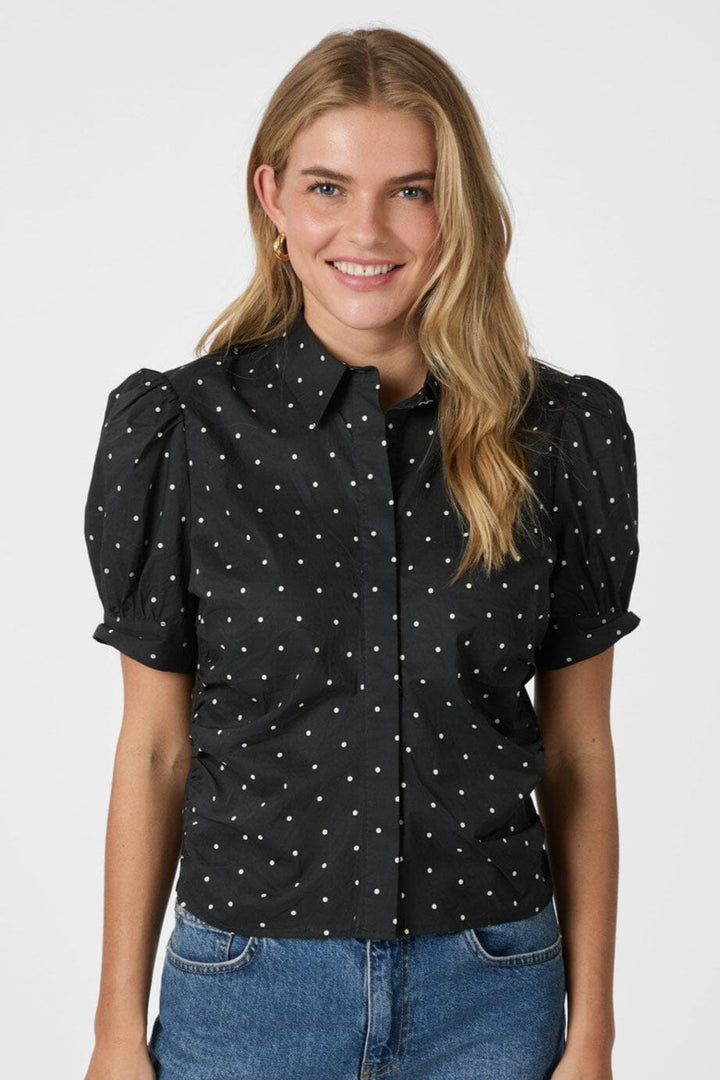 Neo Noir - Frannie Dot Shirt 166006 - 100 - Black