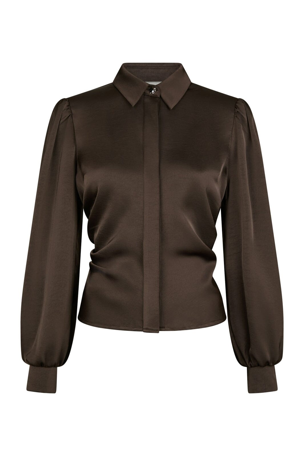 Neo Noir - Fransala Heavy Sateen Shirt 166635 - 676 - Dark Brown